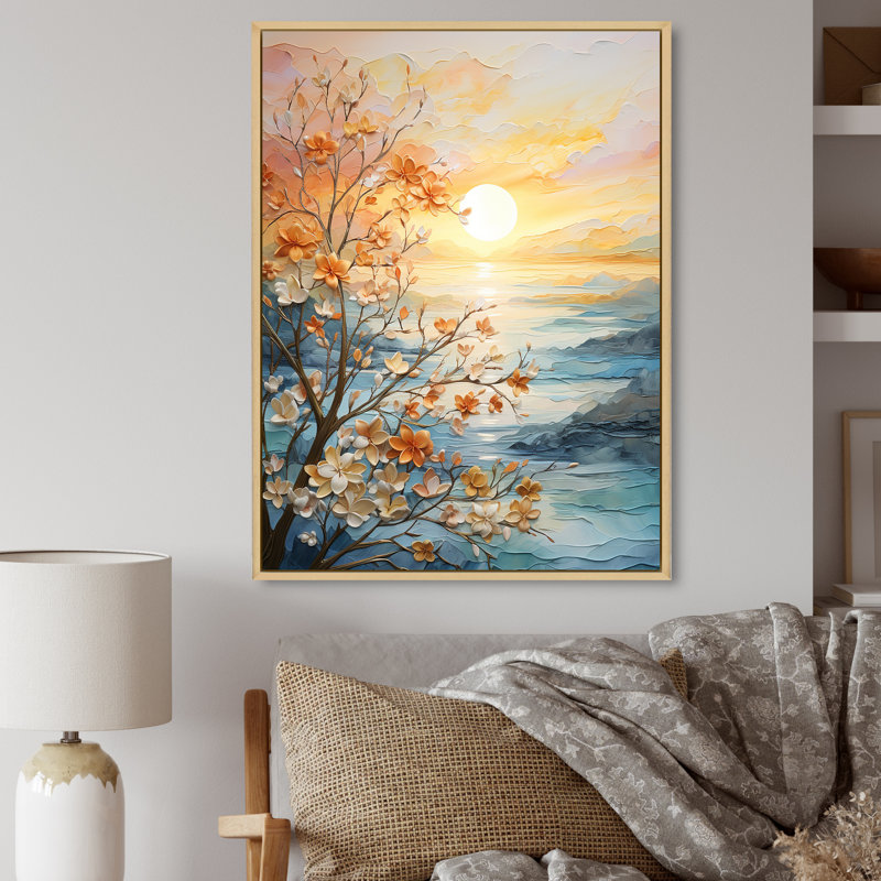 Impression sur toile Ivoneta Bold Sunrise Eernal Renewal I - lever et coucher de soleil, H 20 po x l 12 po, Toile tendue
