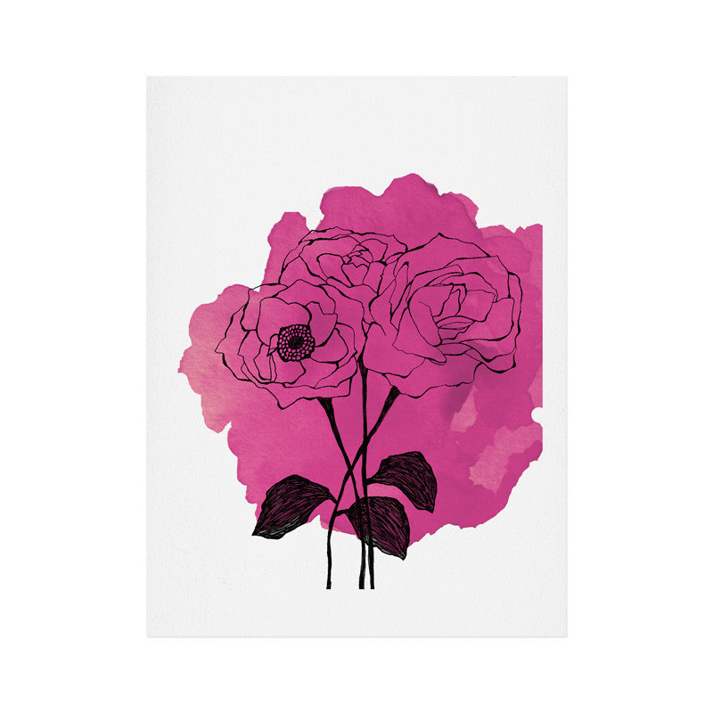 « rose spray roses », reproduction d’art, H 10 po x l 8 po x P 0,13 po