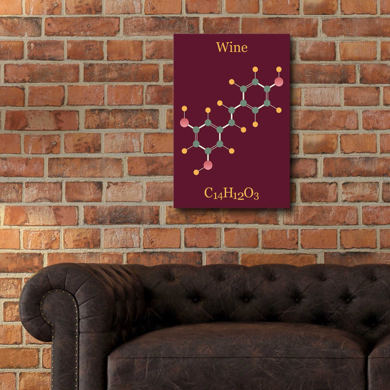 «Wine Molecule» par Maxim - impression sans cadre, H 24 po x l 16 po x P 0,2 po