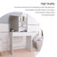 Coiffeuse de rangement avec miroir et 2 tiroirs