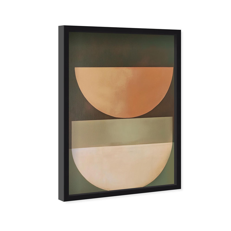 Oliver Gal Sun-Kissed Minimalism I Abstract - Luxury Shadowbox Framed Wall Art, 55.5" H x 37.5" W, Black