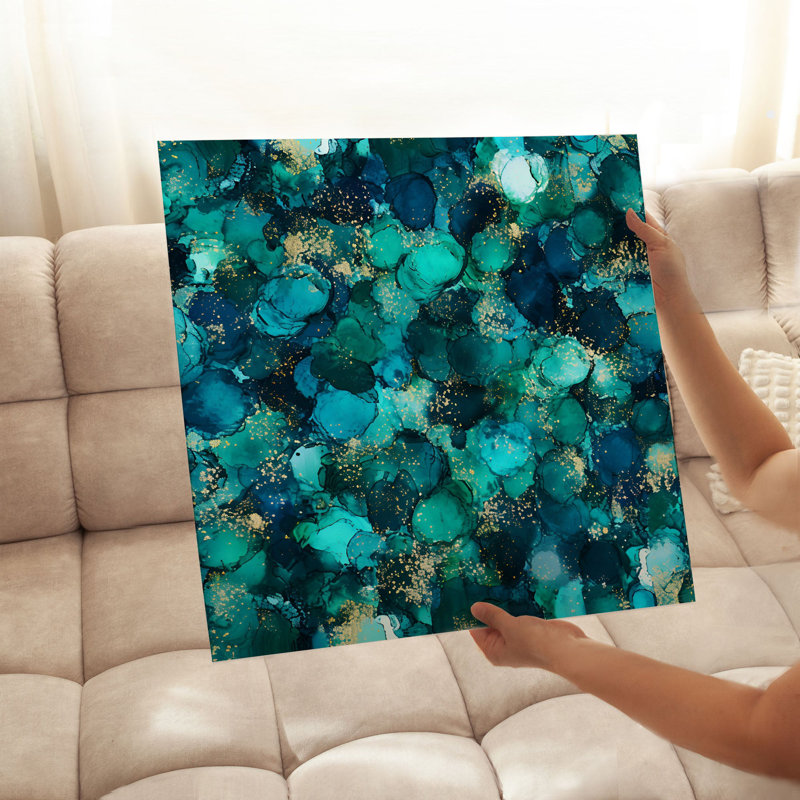 «Abstract Crystal Geode IV», reproduction d'art moderne sans cadre, H 10 po x l 10 po