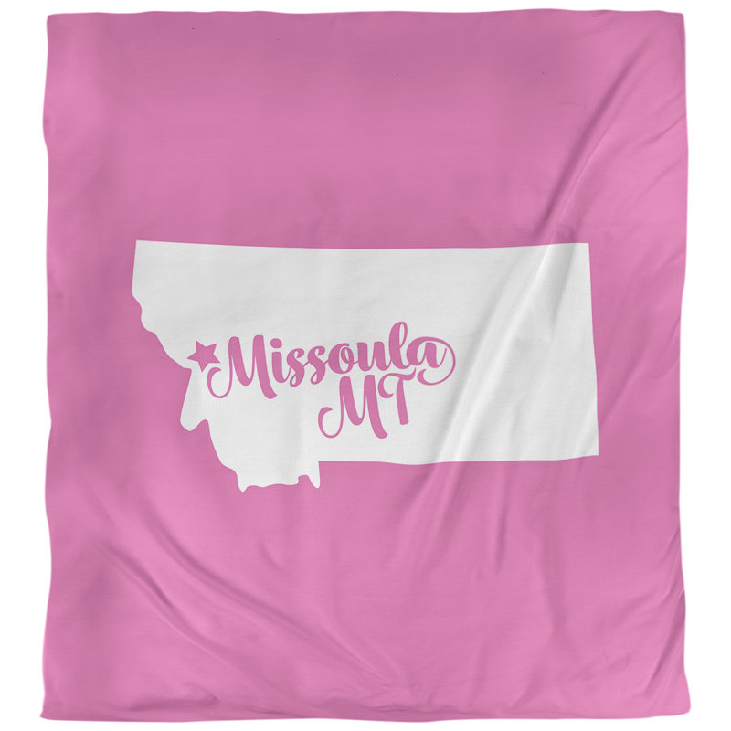 Housse de couette missoula montana, Housse de couette pour grand lit, Rose, Polyester brossé