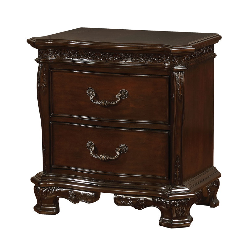 Rishel 29.38'' W Nightstand, Brown Cherry