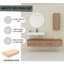 Meuble-lavabo mural 60 po avec lavabo en résine et armoire latérale, tiroir à fermeture en douceur 60 po