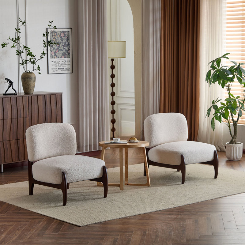 [Ensemble de 2] Méridienne moderne l 25,5 po, Beige