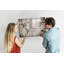 Magnetic Memo Board Whiteboard - 90 x 60 cm - With Marker and Magnets - World map pattern