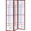 Paravent à 3 panneaux pour cloison de chambre en blanc brun rouge classique, construction, 68,87 pouces de hauteur avec une touche élégante de vraies couleurs, tissu et bois d'hévéa, un style chaleureux