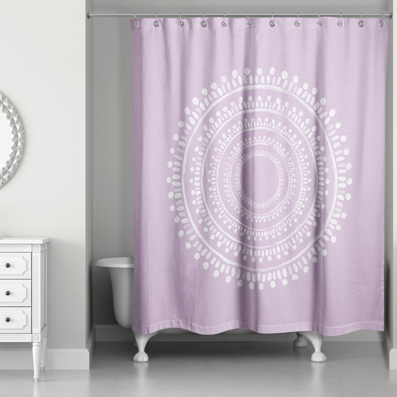 Rideau de douche simple Ayodeji, Mauve