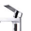 Robinet de lavabo à poignée simple à finition chromée-62540213