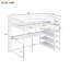Lit mezzanine simple en blanc avec bureau efficace et concepts de gestion de l'espace enchanteurs - Fabriqué en pin pour une étagère de chambre à coucher magique-118083951-118083952