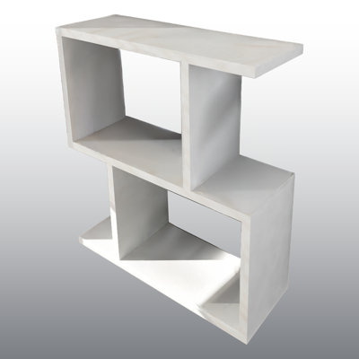 Geometric S-Shaped 4 Shelves End Table