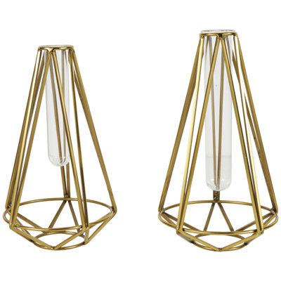 Ensemble de vases décoratifs en métal en acier inoxydable Mirtil