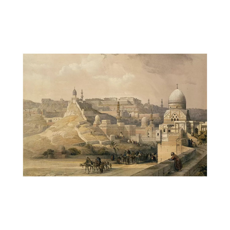 The Citadel Of Cairo, Residence Of Mehmet Ali, From "Egypt And Nubia", Vol.3, 1838 by David Roberts - Wrapped Canvas Painting