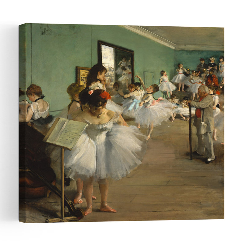 La classe de danse, 1873-1874, estampe d'art mural contemporain abstrait impressionniste, H 24 po x l 24 po