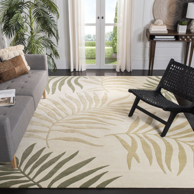 Luckey Hand Tufted Wool Floral Rug
