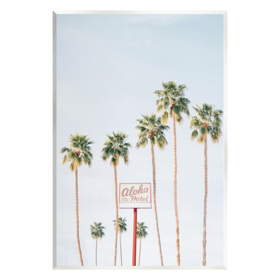 " Aloha Hotel with Palm Trees " Graphic Art Print