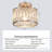 Crystal Ceiling Light Fixture Modern Semi Flush Mount Ceiling Light Crystal Chandelier Nickel Finish (Bulb Not Included)