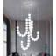 Lustre 48 lumières à DEL moderne à intensité variable noir-537331191