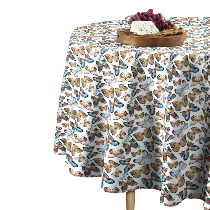 Julissa Geometric Round Tablecloth, 102" L x 102" W
