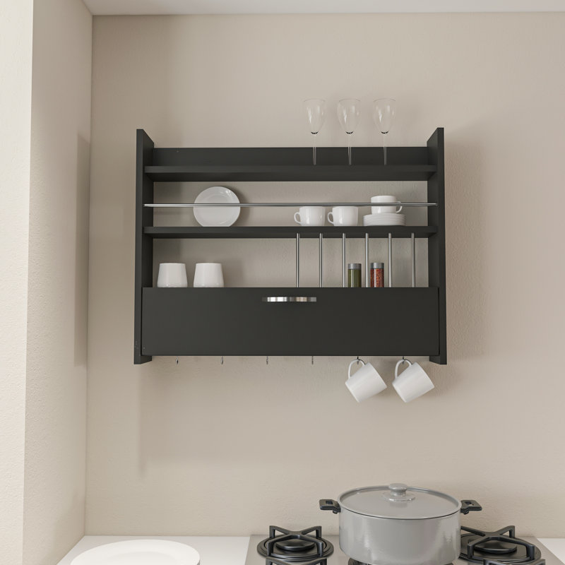 Degraff Cabinet Shelving Rack, Anthracite
