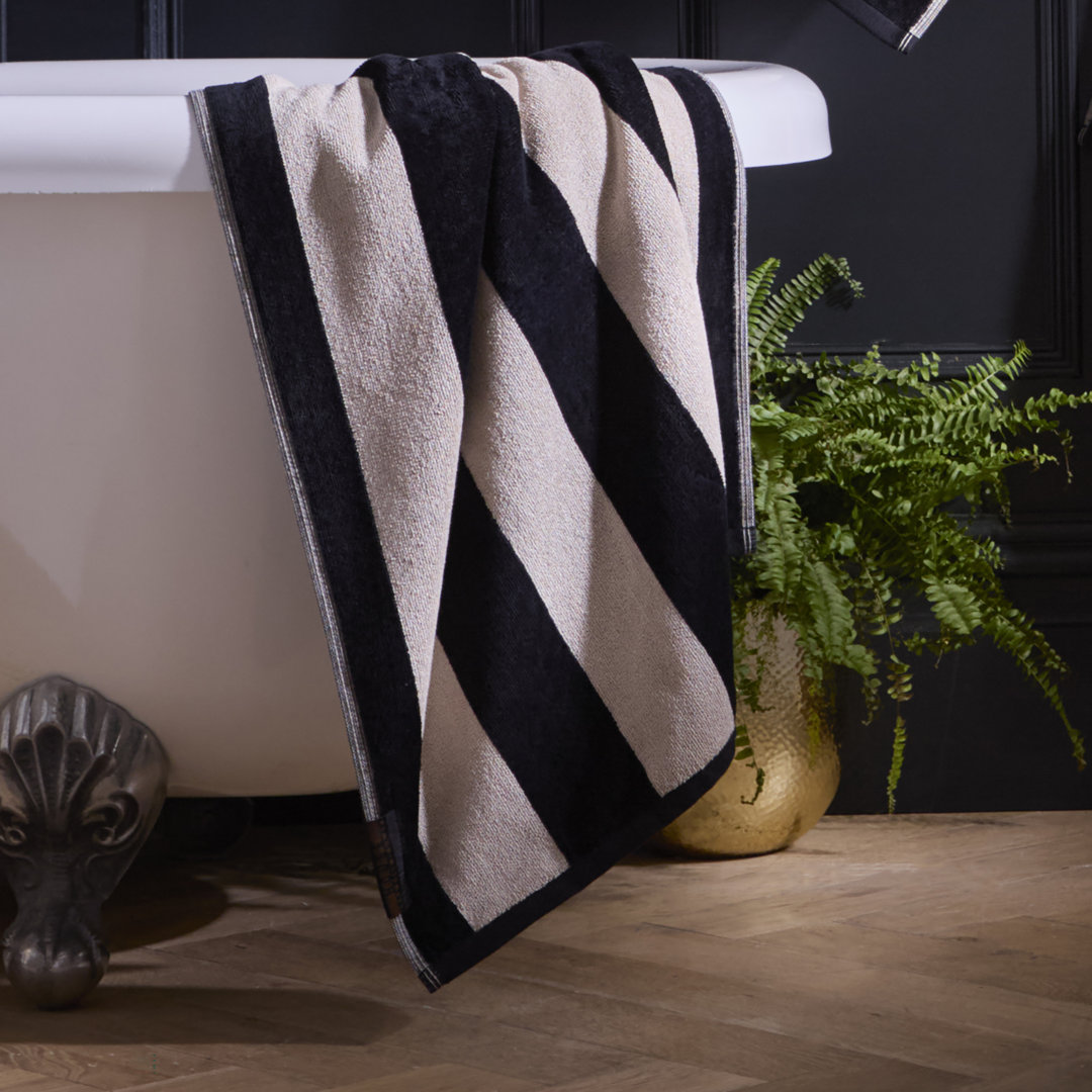 Laurence Llewelyn-Bowen Festivo Stripe Towel Black
