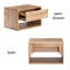 Halya Solid Wood Bedside Table Floating Nightstand-899469546