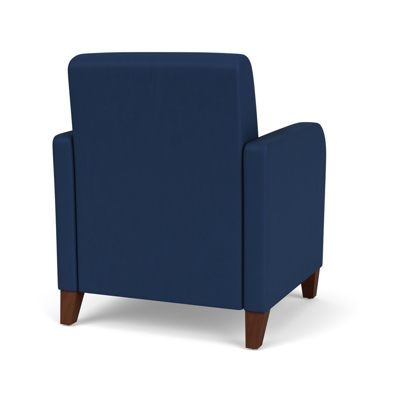 Chaise d'invité de réception Siena, Walnut, Patriot Plus Imperial Blue