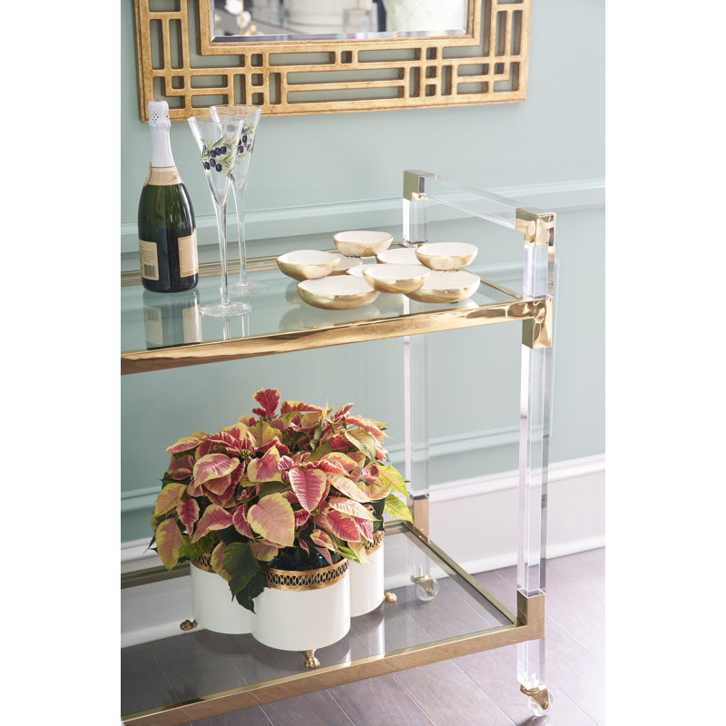 Pierced Flat Metal Wall Mirror, Gold