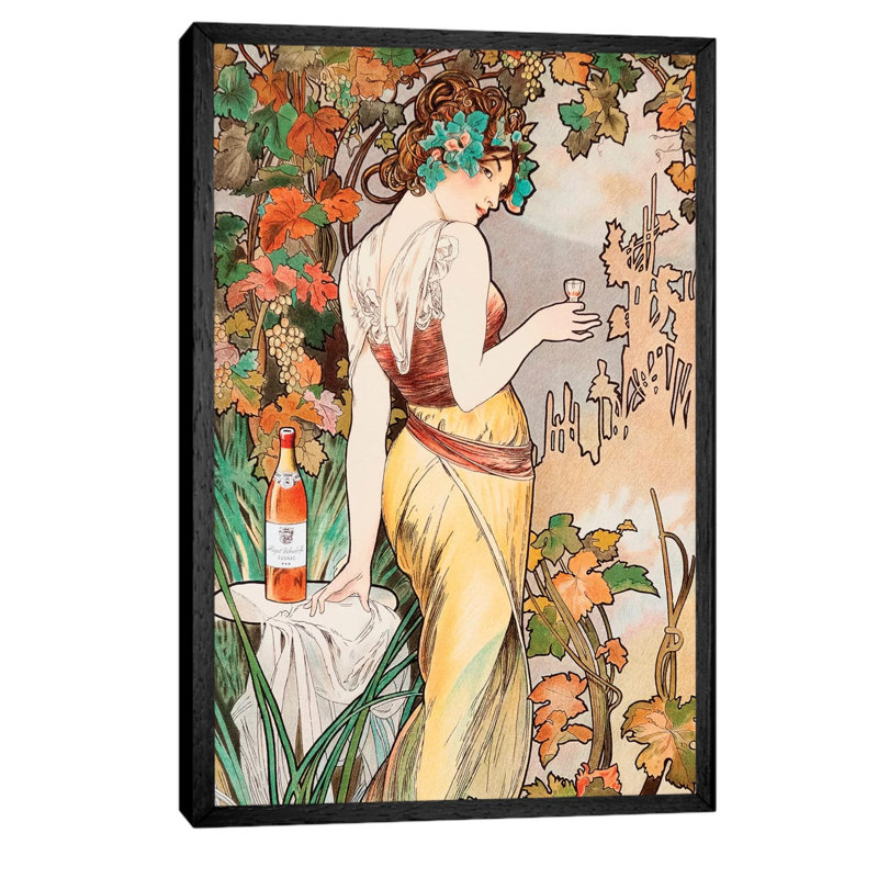 Cognac - Print on Canvas, 66.04 cm H x 45.72 cm W, Black Framed
