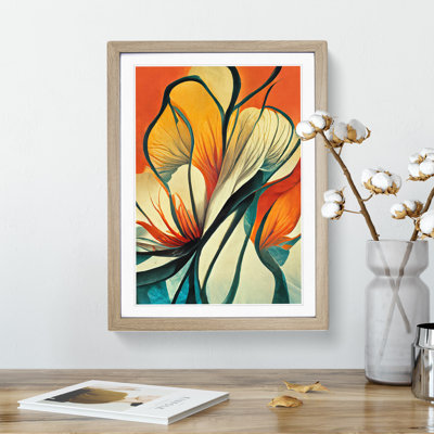Flowers Abstract Art No.3 - Wrapped Canvas Painting