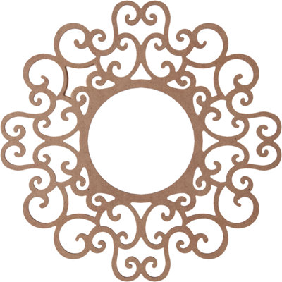 18"OD x 6 7/8"ID x 3/8"T Reims Wood Fretwork Pierced Ceiling Medallion, Alder
