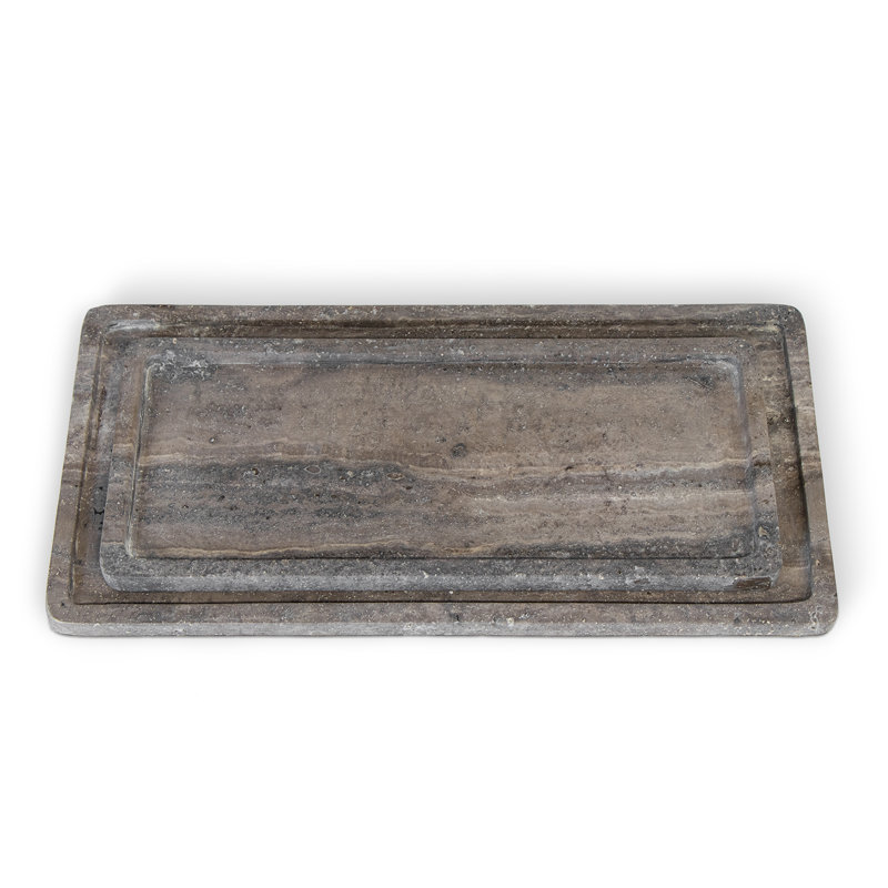 Sutton Travertine Tray Set (Grey)