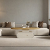 Table basse ovale en bois