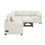 Canapé-lit convertible en forme de L de 124,8 po avec canapé-lit, canapé rembourré en chenille avec 2 coussins de dossier, 2 ports USB, 2 prises de courant-181276480