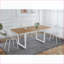 Table basse moderne à économie d'espace avec plateau en panneau de fibres à densité moyenne et pieds en métal - Longueur facile à nettoyer et réglable-1973402458-1973402462