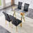 Tempered Glass Dining Table With Sturdy Metal Legs-355588136