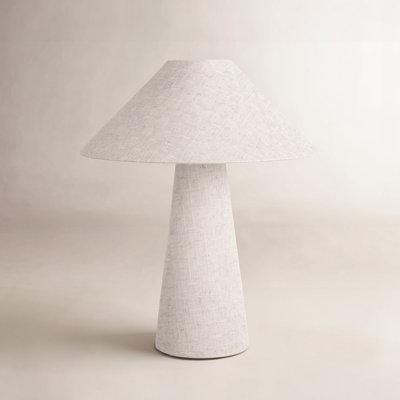 Flecked White Table Lamp