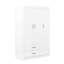 Armoire 3 portes avec 2 tiroirs, blanc