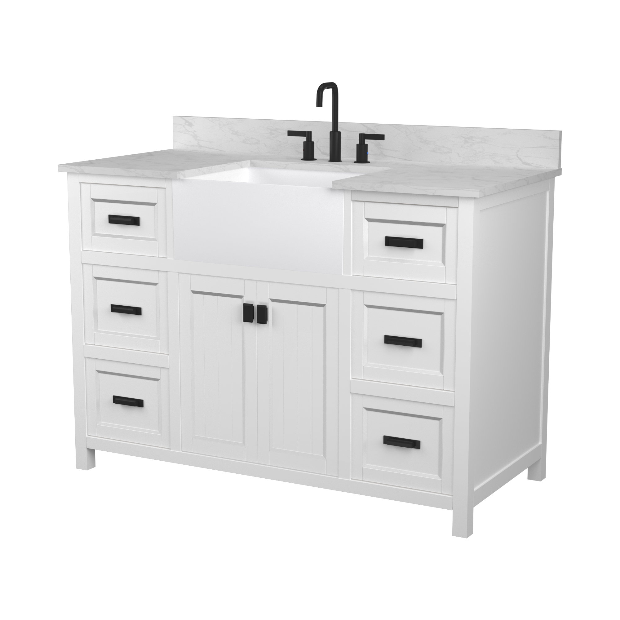 Ebern Designs 48'' Free Standing Single Bathroom Vanity with Engineered