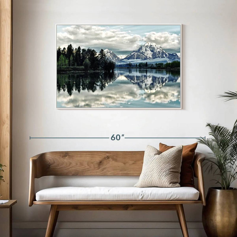 Jackson Hole, Cadre flottant blanc, 43 po x 29 po
