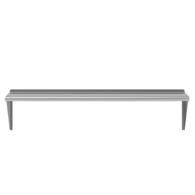 60" Stainless Steel Wall Shelf with Brackets