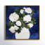 White Floral Base Paint 'Dripping Roses' Framed Canvas Print Wall Art By Birch Lane™-66777356-66777355
