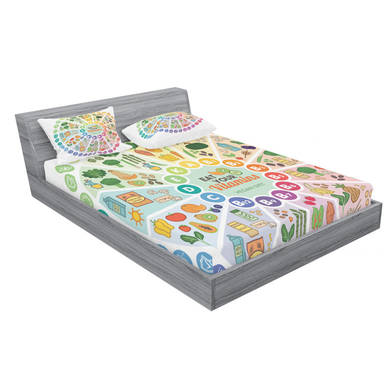 Microfiber Sheet Set, Queen Sheet Set with Fitted Sheet
