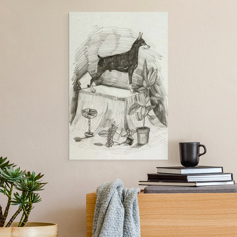A Gentleman III -Canvas Print Only - NOT FRAMED, 18" H x 12" W