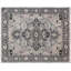 Tapis traditionnel en laine grise à motif floral fait main | Tapis de style transitionnel pour salon et chambre
