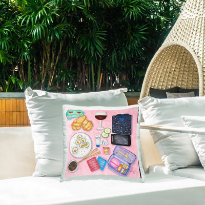 Coussin d'extérieur imprimé filles par Ale Saiz Studio
