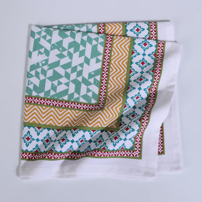  Ensemble de 12 serviettes de table en coin en mélange de lin et en coton imprimé à motif de serviettes de table lavables et réutilisables 20 x 20