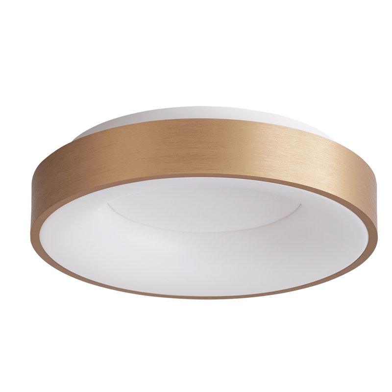 LED Flush Mount, 9cm H x 60cm W x 60cm D, 3000K, Gold