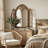 Vintage Arched Window Wall Mirror With Openable Shutters, Decorative Accent Mirror For Home-124569826-124569825